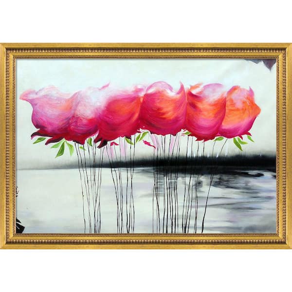 ArtistBe "A Touch of Color Reproduction with Versailles Gold Queen" by Michael Hitt FramedOil Painting 41 in. x 29 in.