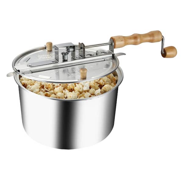 Great Northern Popcorn Original Stainless Steel Stove Top 6-1/2-Quart  Popcorn Popper