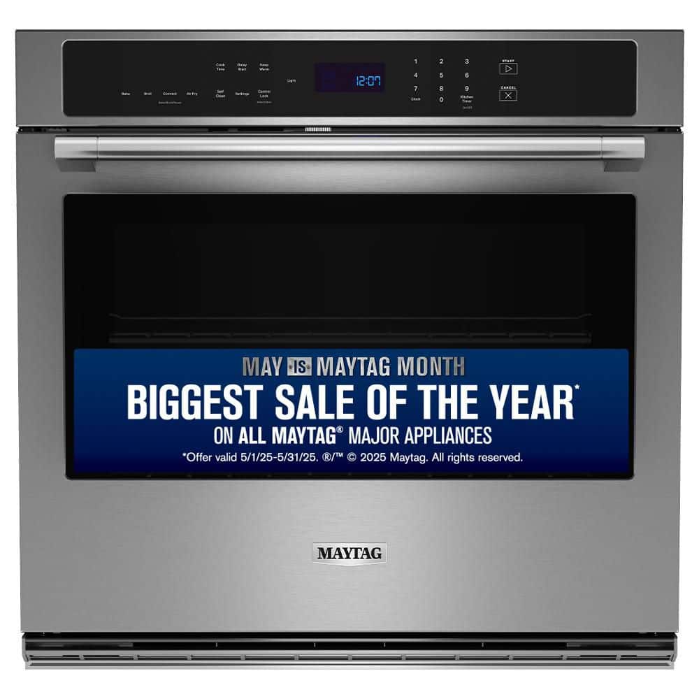 27 in. Single Electric Wall Oven with Convection Self-Cleaning in Fingerprint Resistant Stainless Steel