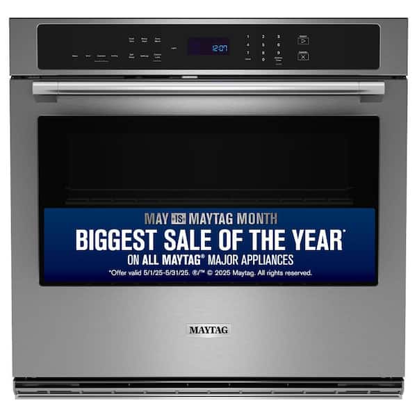 27 in. Single Electric Wall Oven with Convection Self-Cleaning in Fingerprint Resistant Stainless Steel