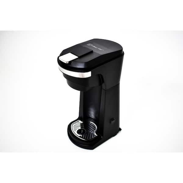 Unbranded Stainless Steel 2-in-1 Single Serve K Cup/Ground Coffee Maker, 14 oz. With Push Button Switch, With Mesh Filter in Black