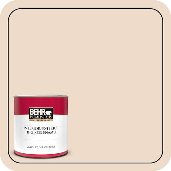 BEHR PREMIUM PLUS 1 qt. #290E-1 Weathered Sandstone Hi-Gloss Enamel Interior/Exterior Paint & Primer