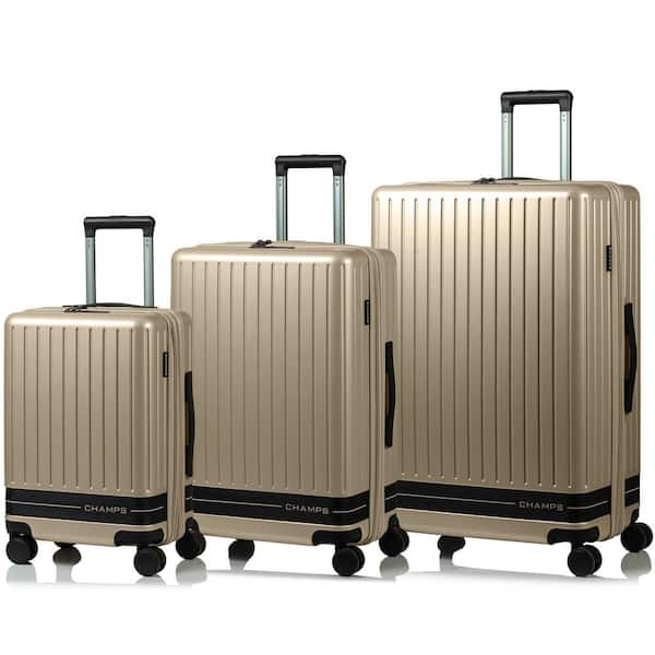 CHAMPS Fresh II 3-Piece Sand Hardside USB Luggage Set S1050-SAND