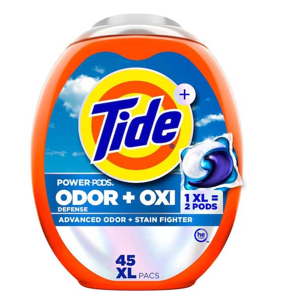 Ultra OXI Odor Eliminators Unscented Laundry Detergent Pods, 45-Count
