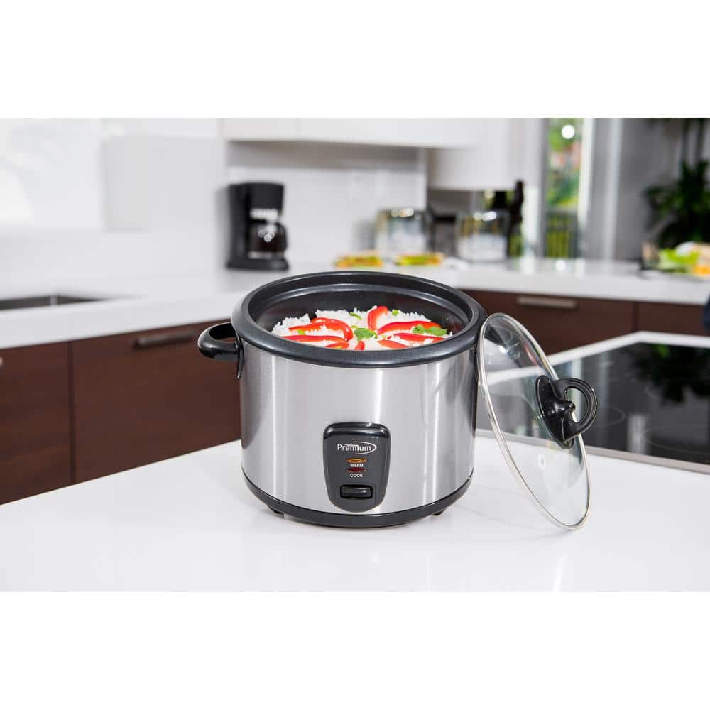 Premium 16-Cup Stainless Steel Electric Rice Cooker