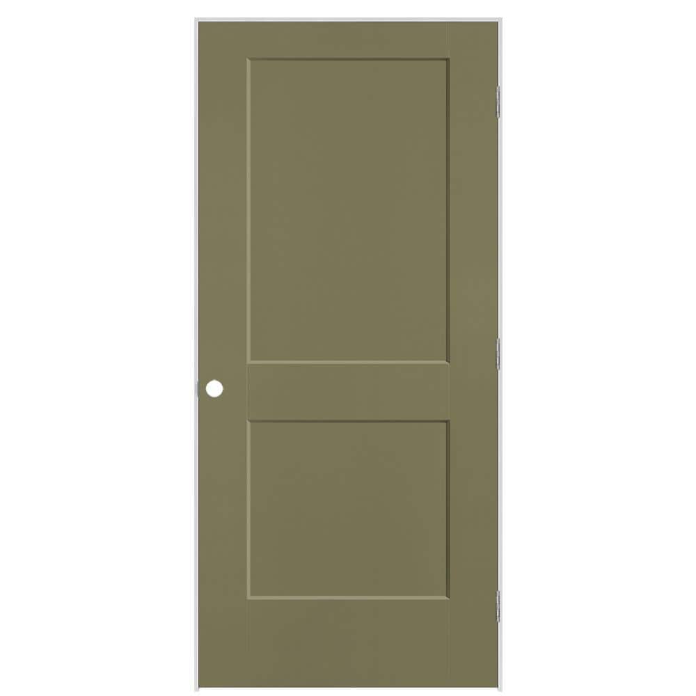 36 in. x 80 in. 2-Panel Logan Left-Hand Solid Core Truly Olive Molded Composite Single Prehung Interior Door price history on PriceWatchPro