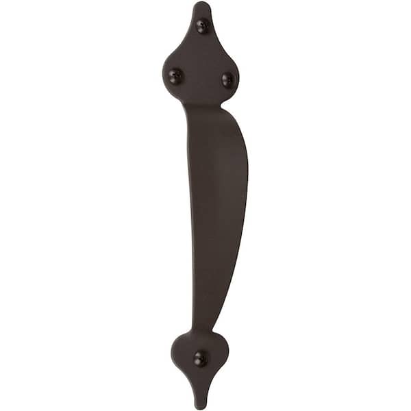 DELANEY HARDWARE 10-1/4 in. Bronze Barn Door Hardware Spade Pull Handle