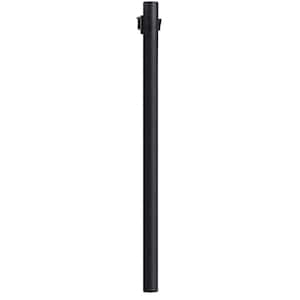 7 ft. Black Outdoor Direct Burial Lamp Post with Convenience Outlet and Dusk to Dawn Photo Sensor fits 3 in. Post Top