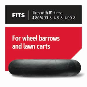 8 in. Rim Inner Tube for Wheelbarrows and Lawn Carts, Fits tires with 8 in. rims (R-71-800)