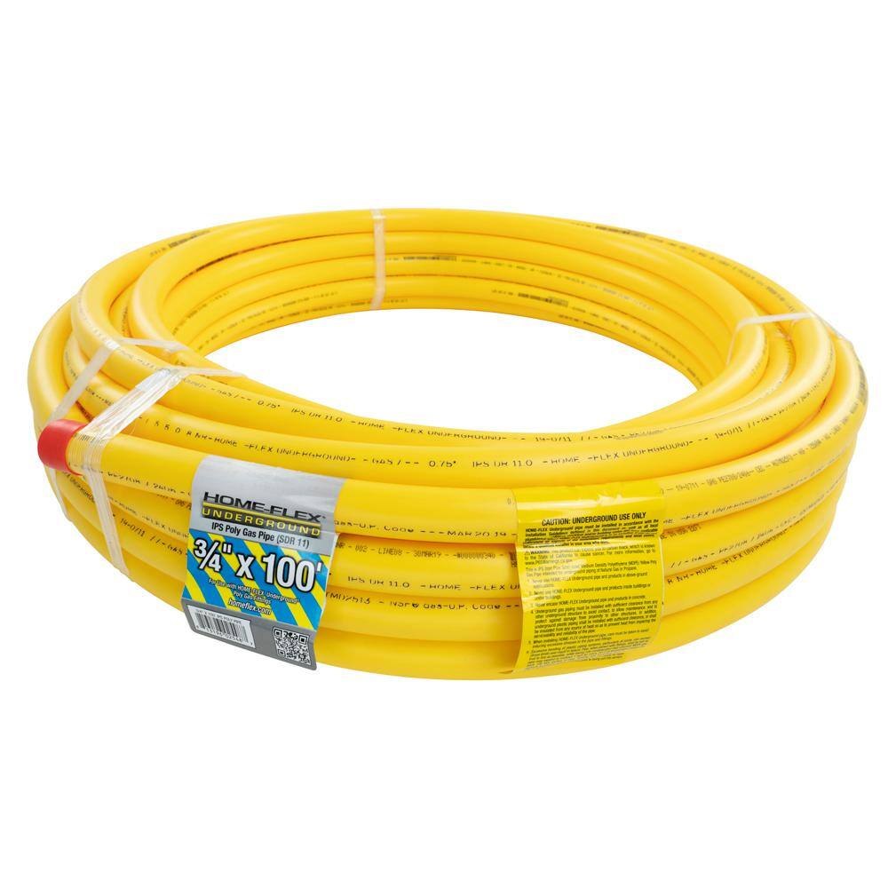 Buy 3/4 in. IPS x 100 ft. DR 11 Underground Yellow Polyethylene Gas