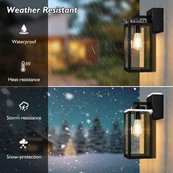 Nordic Hygge 2-Pack Outdoor Waterproof Wall Mount Light Fixtures