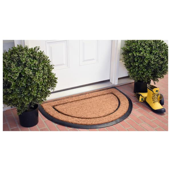 The General Half-Circle Door Mat, 36" x 72", Letter W