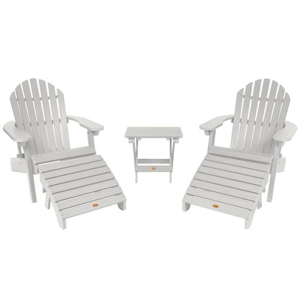 Highwood Hamilton White 5-Piece Recycled Plastic Outdoor Conversation Set