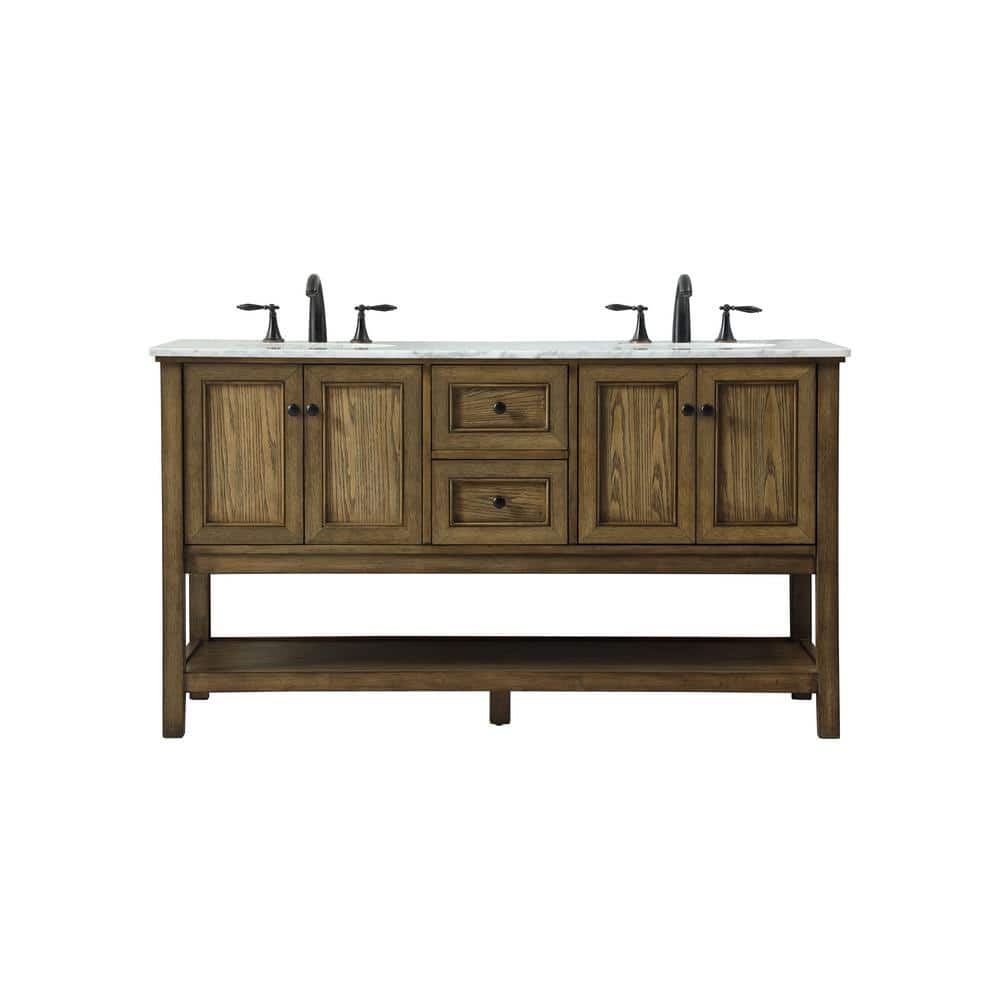 Simply Living 60 in. W x 22 in. D x 34 in. H Bath Vanity in Driftwood with 
