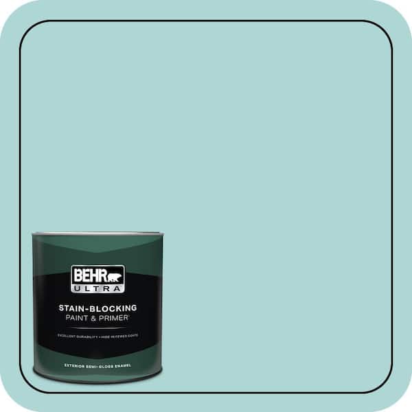 BEHR ULTRA 1 qt. #T12-19 Sugar Pool Semi-Gloss Enamel Exterior Paint & Primer