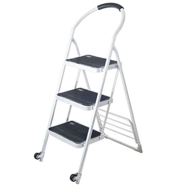 Stalwart 175 lbs. Step Ladder Folding Cart Dolly in White