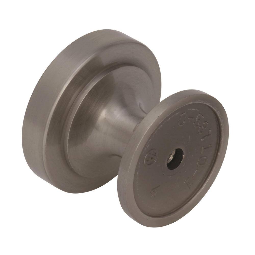 Brushed Satin Nickel Round Industrial Cabinet Knob