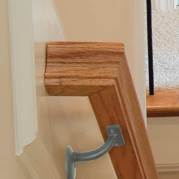 EVERMARK Stair Parts 601-B-MD Brushed Nickel Stair-Rail Wall Bracket Accessory