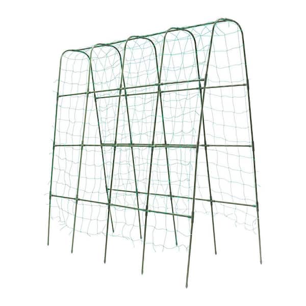 YIYIBYUS 63 in. x 63 in. Metal Steel Green Outdoor Cucumber Trellis Plant Climbing Frame