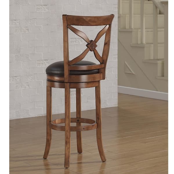Provence 41 in. Light Oak Swivel Bar Stool