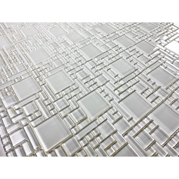 Instant Mosaic 6-Pack 12-in x 12-in Metallic Metal Versailles Peel & Stick Tile