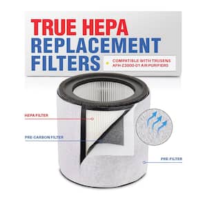 3-in-1 True HEPA Air Cleaner Replacement Filter plus Pre-Filter plus Carbon Filter Compatible with TruSens AFH-Z3000-01