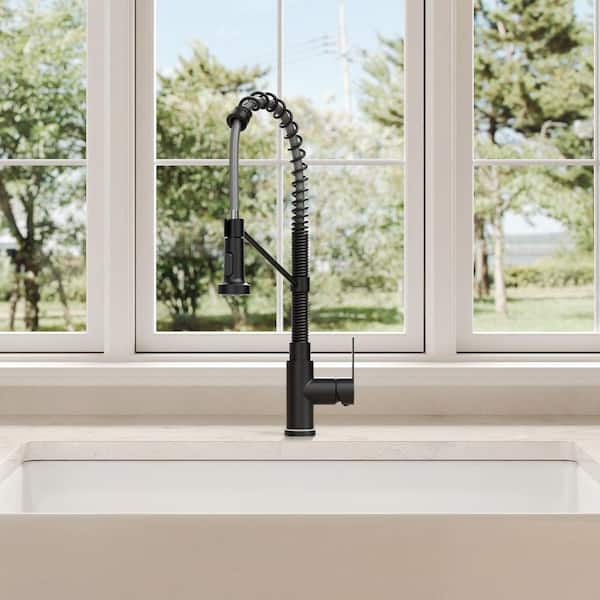 YAWWALK Single Handle Pull Down Sprayer Kitchen Faucet 1.8 GPM