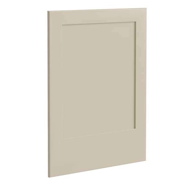 Home Decorators Collection Newport Cream Painted Plywood Shaker Assembled Kitchen Cabinet Base End Panel 24 in W x 0.75 in D x 34.5 in H