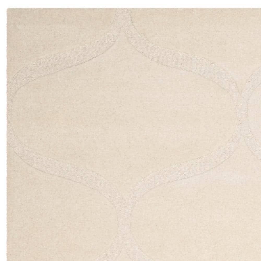 Ivory Elegance 8' x 10' Hand-Tufted Wool Area Rug