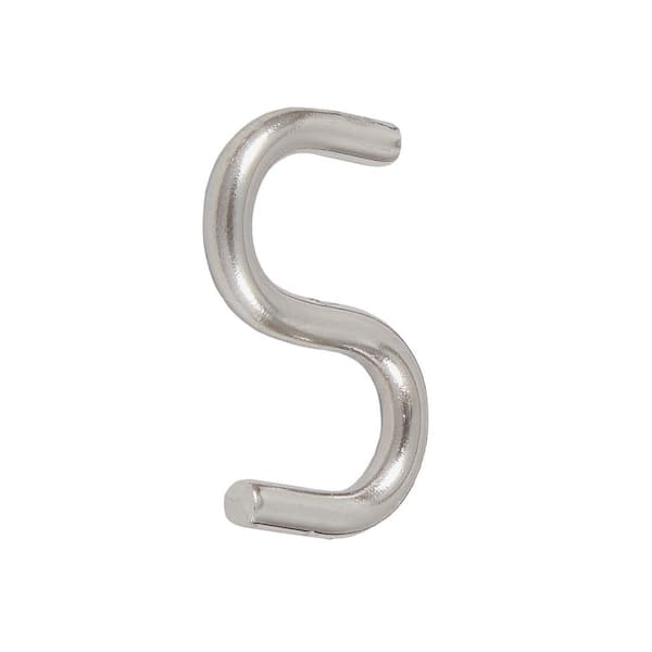 Everbilt 1/8 in. x 1 in. Stainless Steel S-Hook (3-Pack) 823801 - The Home  Depot