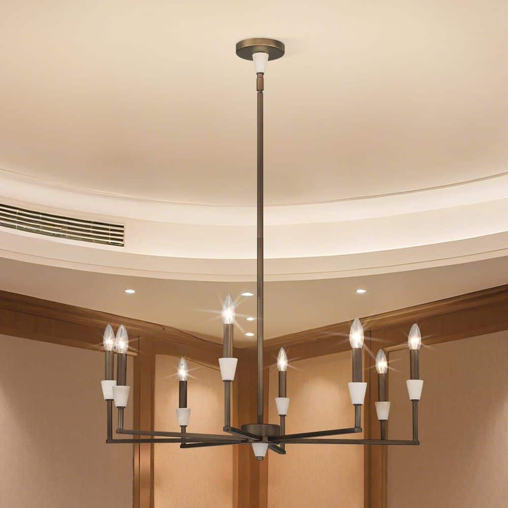 Montclair 32-inch 8-Light Forged Bronze and Natural Alabaster Chandelier price history on PriceWatchPro