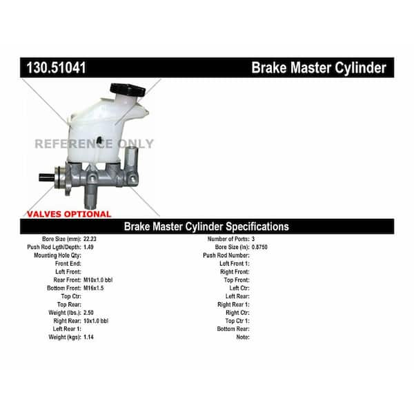 Centric Parts Brake Master Cylinder