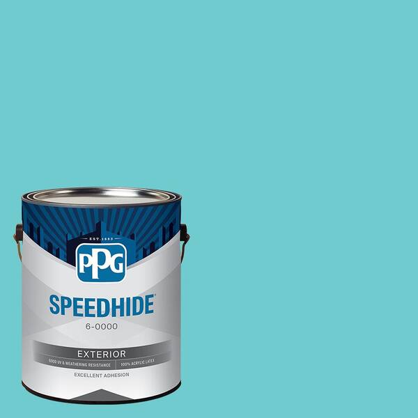 SPEEDHIDE 1 gal. PPG1233-5 Tropical Splash Flat Exterior Paint