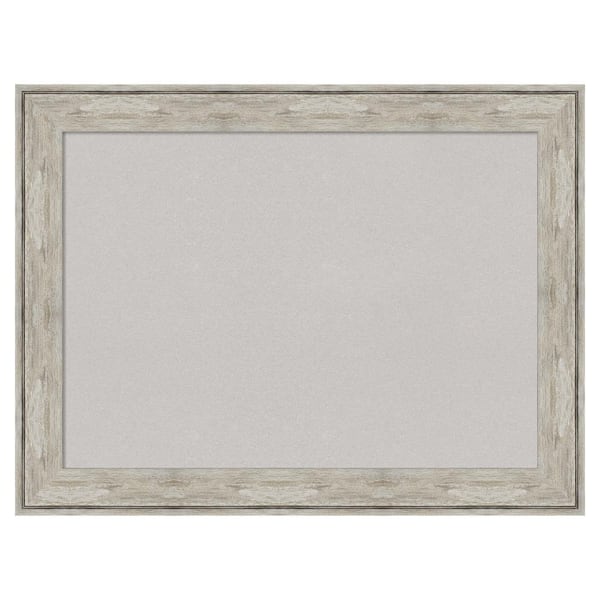 Amanti Art Crackled Metallic Framed Grey Corkboard 33 in. x 25 in ...