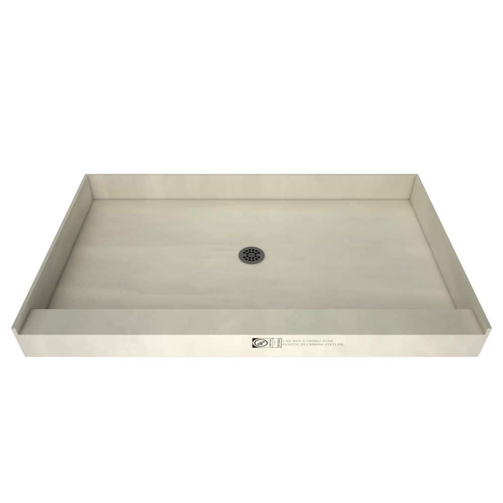 Redi Base 72 in. L x 37 in. W Alcove Single Threshold Shower Pan Base with Center Drain in Brushed Nickel price history on PriceWatchPro