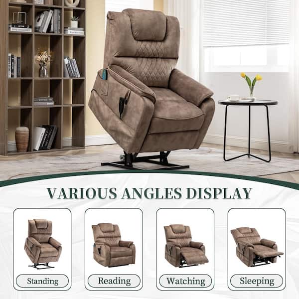 aisword Exclusive Big and Tall Velvet Dual Motor Power Lift