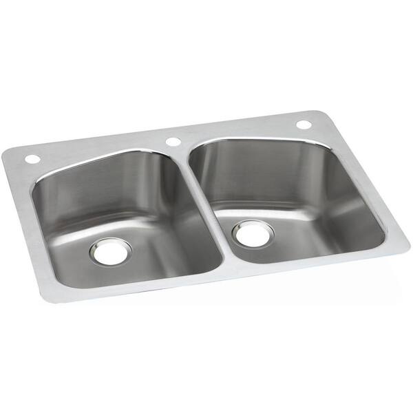 33 inch Flush Mount Medium Single Bowl Stainless Steel Kitchen Sink