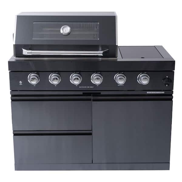 Black Gas Grill Four Burners Grill-B Stainless steel Outdoor Kitchen Islands