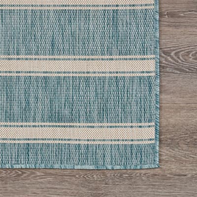 NAVY/GRAY Lr Home Coastal Stripes Indoor/Outdoor Rug 5'0 x 7' 0 NAVY/GRAY Lr Home Coastal Stripes Indoor/Outdoor Rug 5'0 x 7' 0