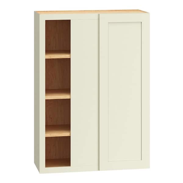 QuickShip Cottage 30 in. W x 12 in. D x 42 in. H Assembled Plywood Shaker Wall Corner Blind Kitchen Cabinet in Starlight