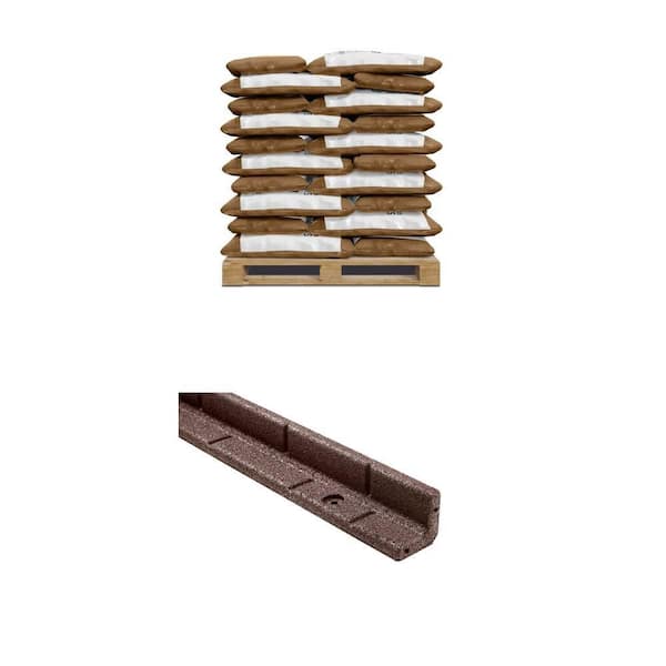 75 cu. ft. Cypress Rubber Mulch (50 Bags) and 48 in. x 3 in. Rubber Edging (48-Pack)