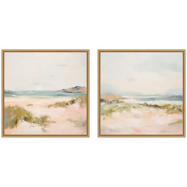 2-Piece Sylvie "Natural Tranquil Landscape Square 2-Piece" by Amy Lighthall Beach Framed Art Print Set 22 in. x 22 in.