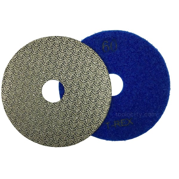 T-REX 4 in. 60-Grit Electroplated Diamond Polishing Pads