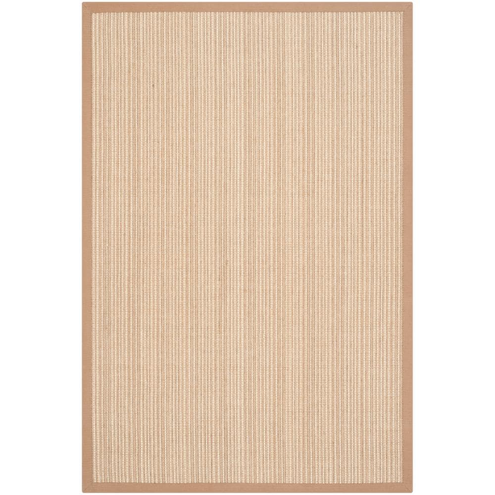 Ivory Hand-Knotted Wool and Cotton 4' x 6' Rug