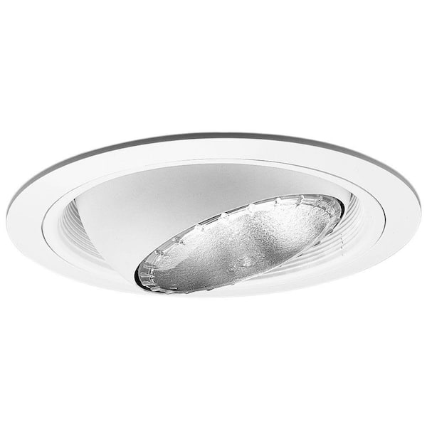HALO 6 in. White Recessed Ceiling Light Trim with Regressed Adjustable Eyeball