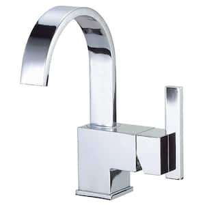 Sirius Single Hole 1-Handle Bathroom Faucet in Chrome with Drain
