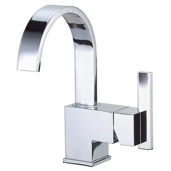 Gerber Sirius Single Hole 1-Handle Bathroom Faucet in Chrome with Drain