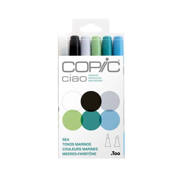 COPIC Ciao Marker Set, Sea, (6-Colors) 052051 - The Home Depot