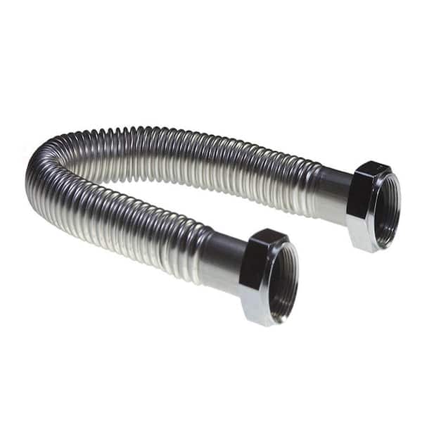 3/4 in. FIP x 3/4 in. FIP x 18 in. Super Flex Corrugated 304 Stainless Steel Water Heater Connector