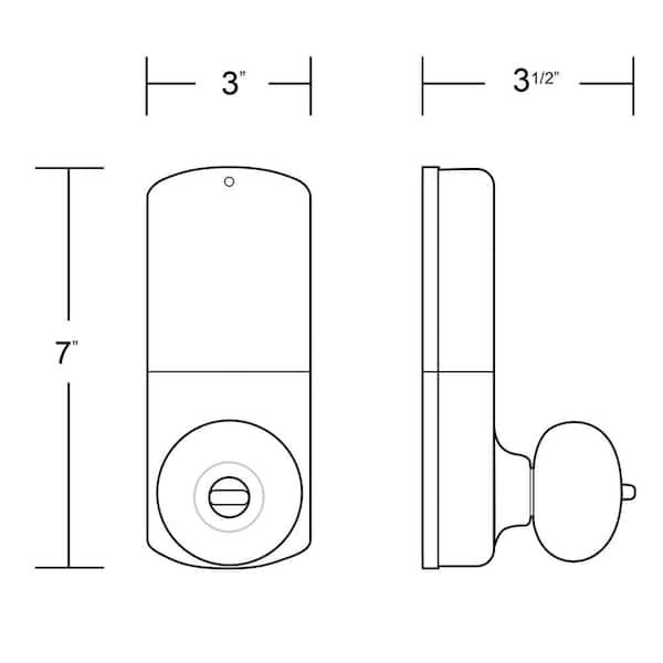 Satin Nickle Single-Cylinder Electronic Door Knob with Keyless Back-Lit Keypad Entry